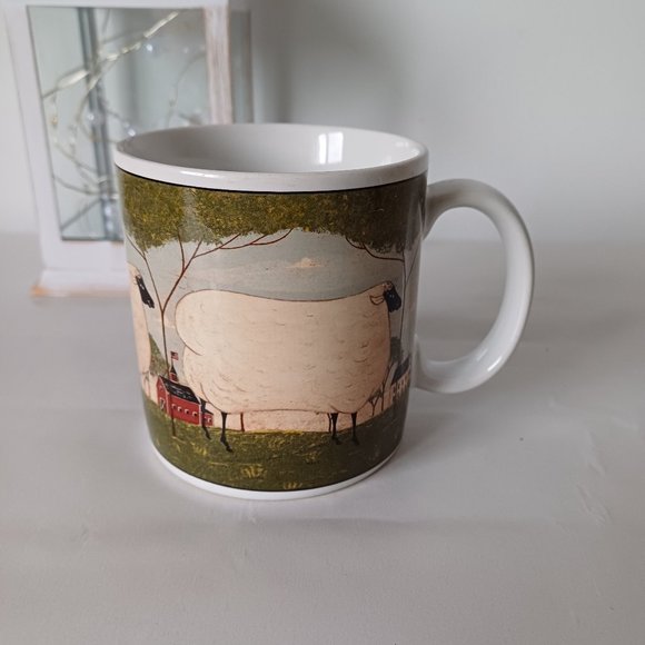 Vintage 2000 Warren Kimble Fine Porcelain Animal Collection Sheep Mug - Picture 2 of 8